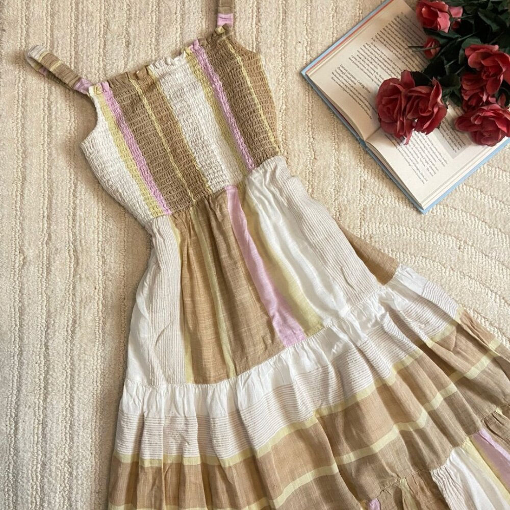 Z Supply Kyara Striped Smocked Maxi Dress in Multi